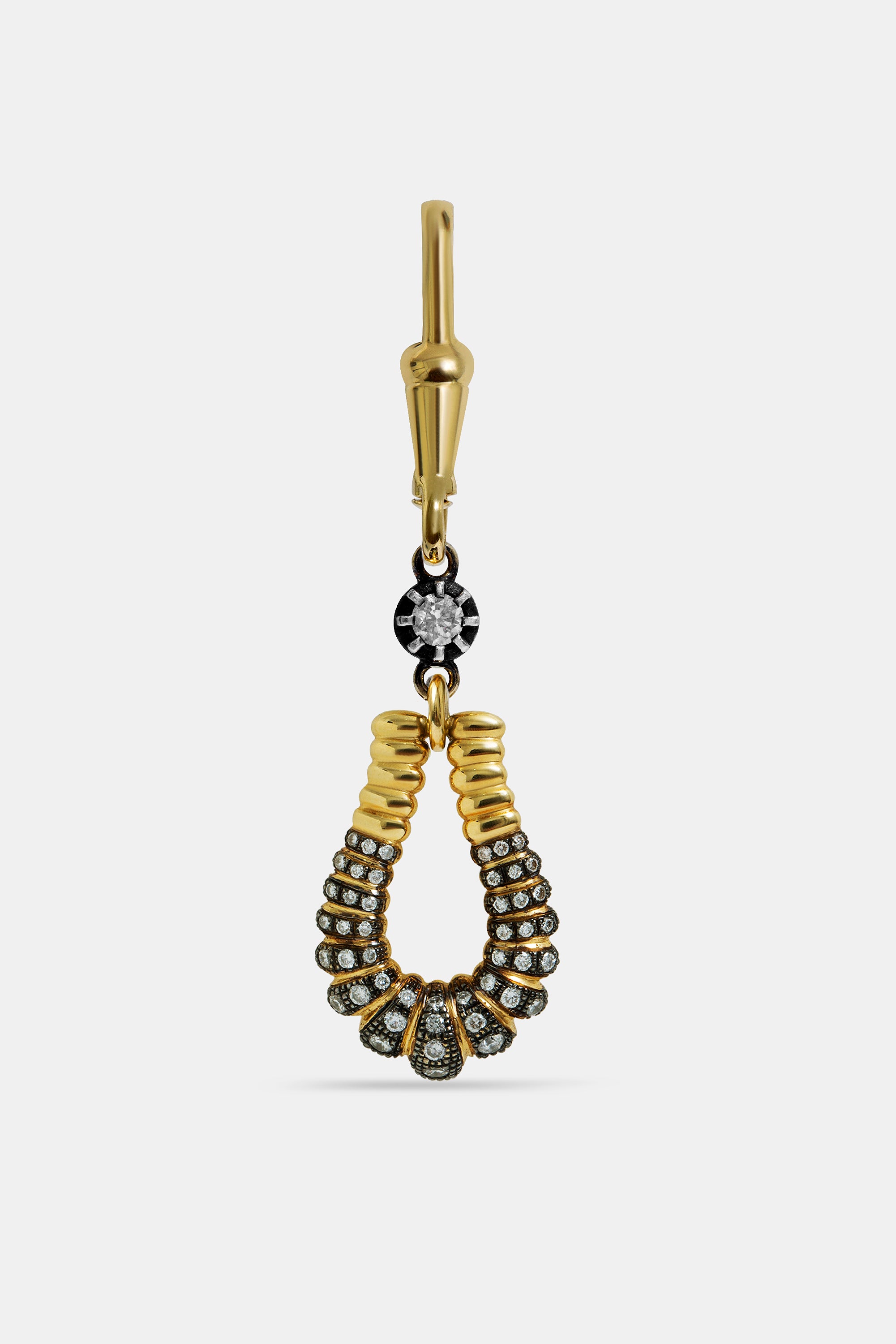 Mosquetón Spiral rodio negro & diamantes