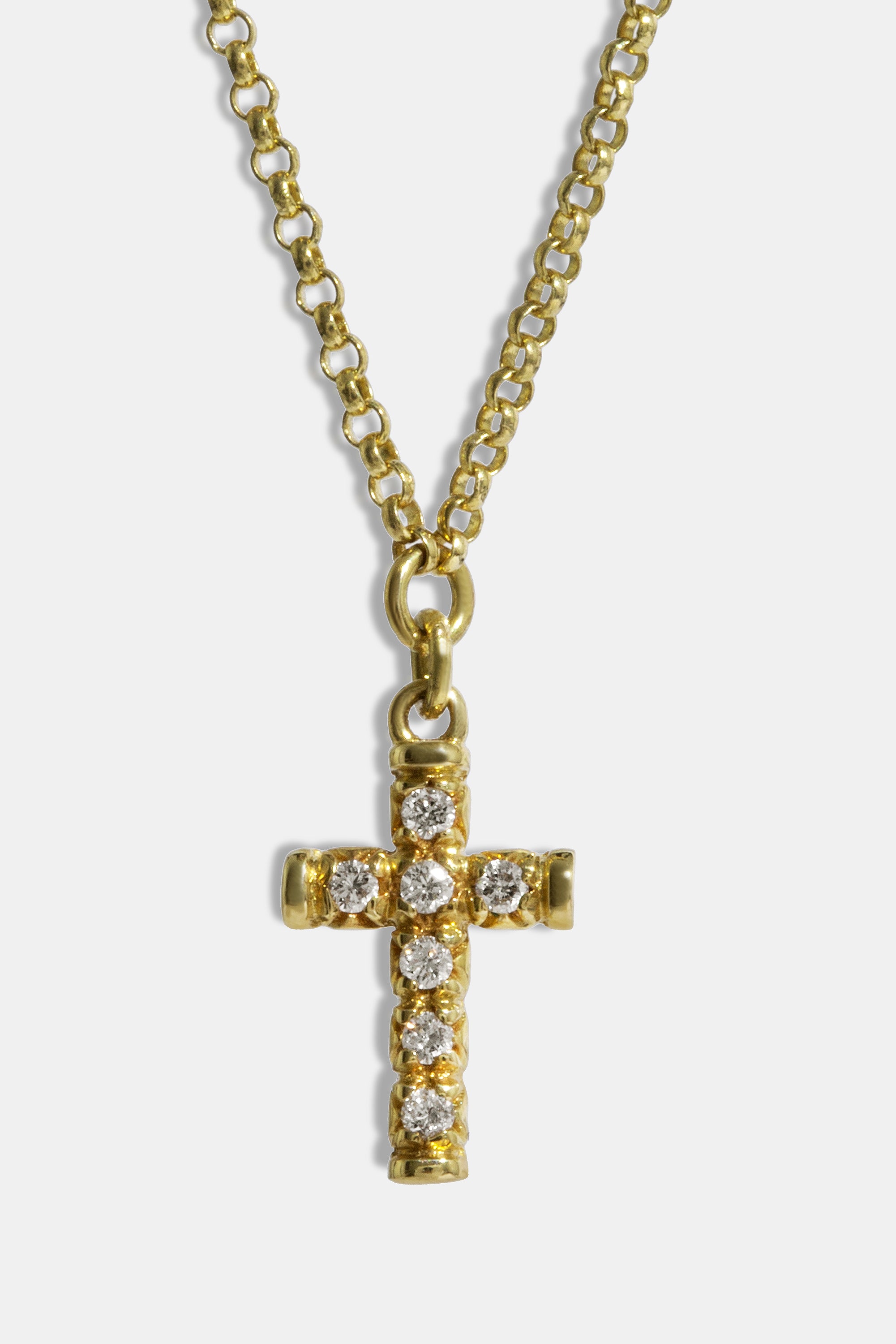 Lea cross yellow pendant