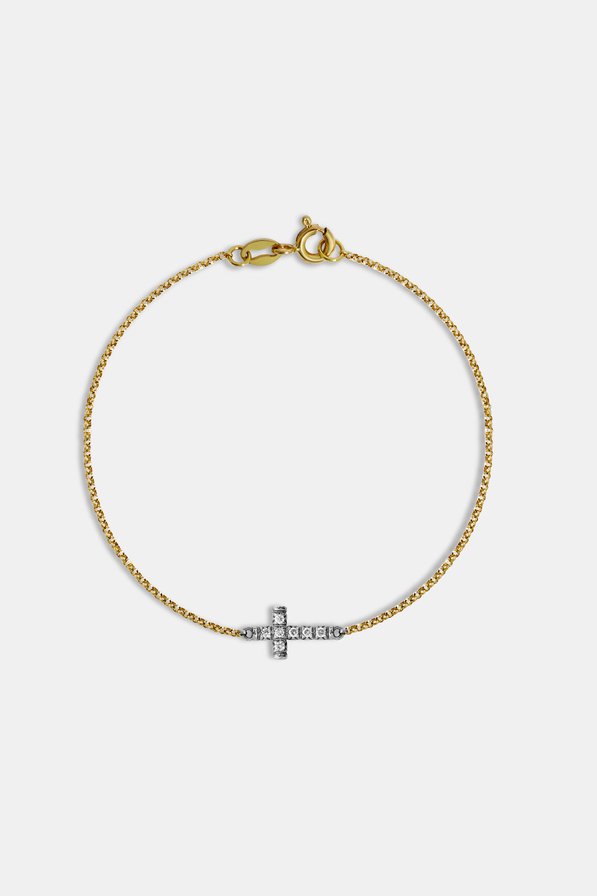 Lea cross white bracelet