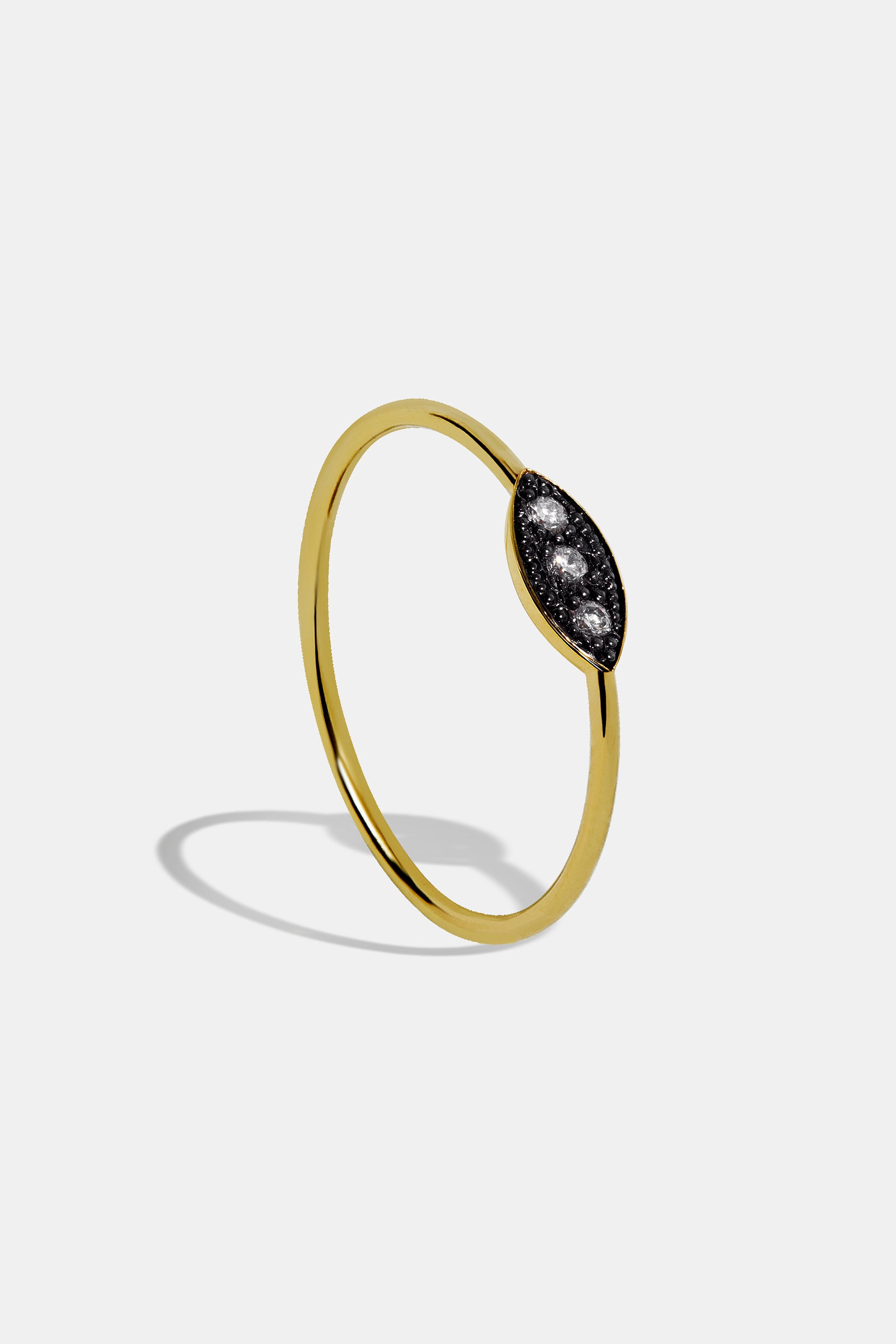 Midnight triple tiny ring