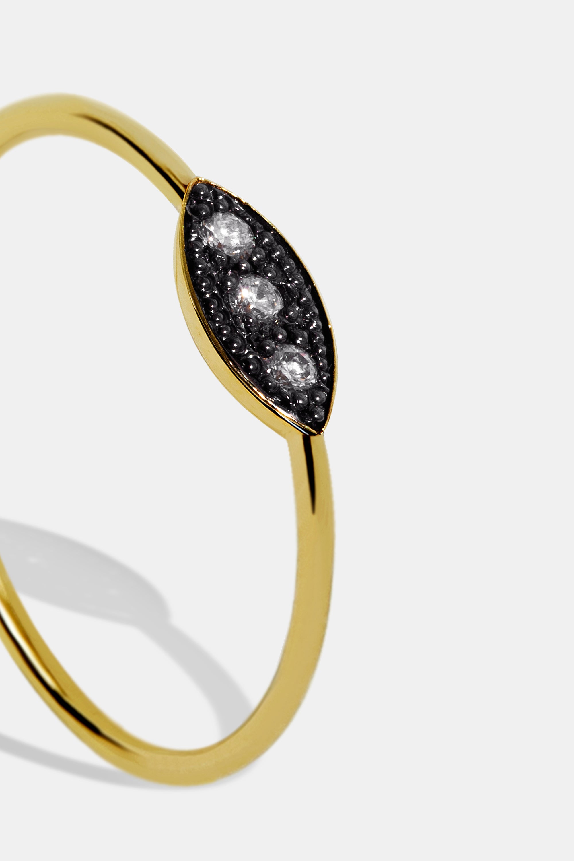 Midnight triple tiny ring