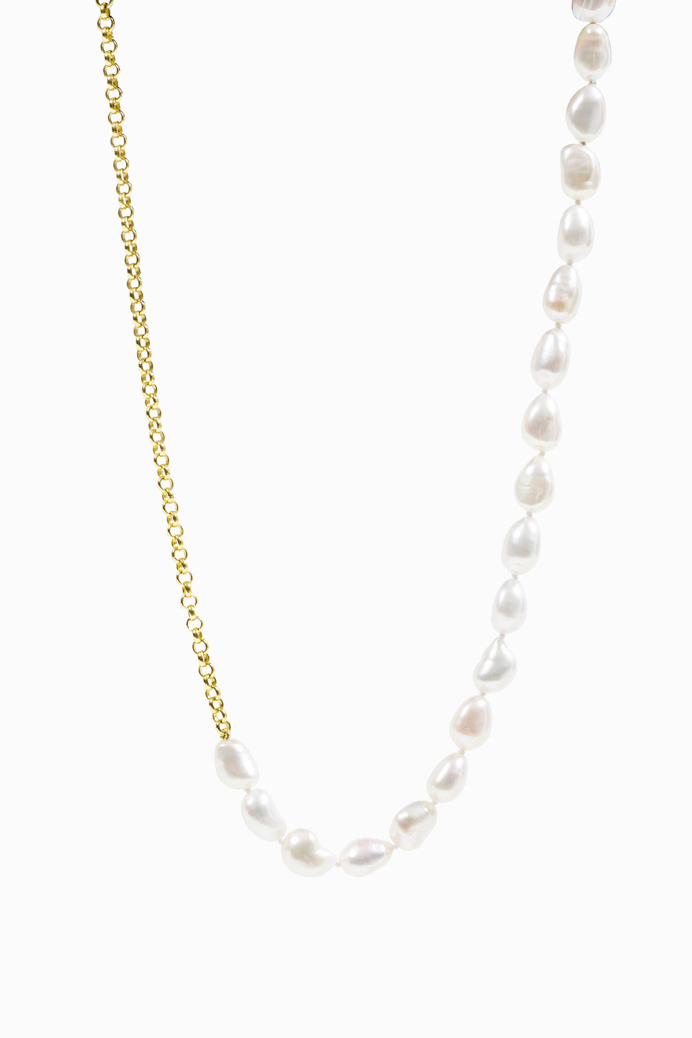 Pearls and chain necklace