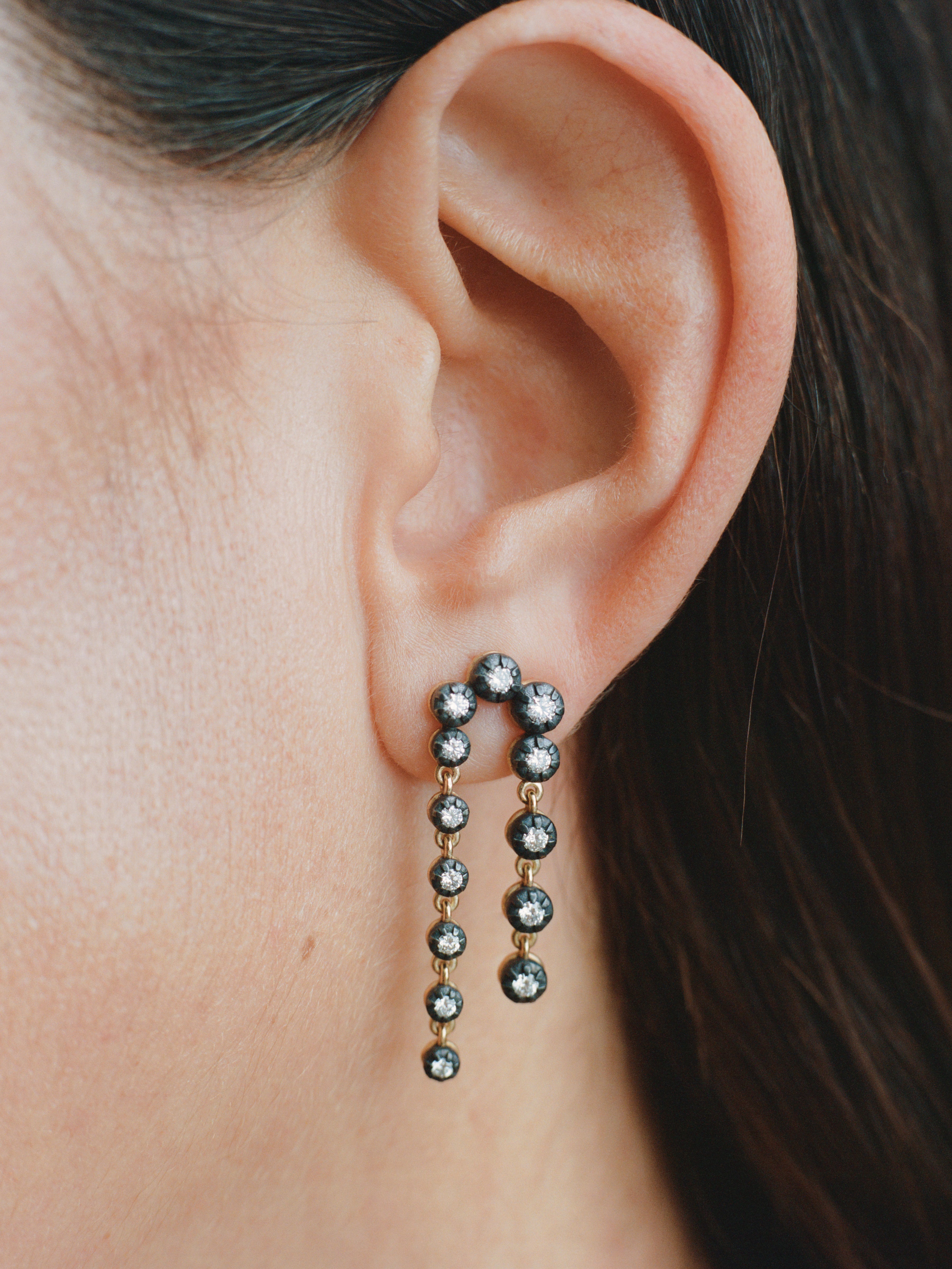 Mica Midnight earrings