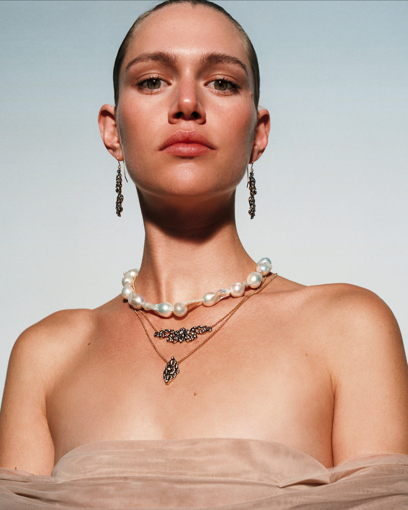 Multi Color Natural Baroque Pearl Necklace - Borneo Pearls